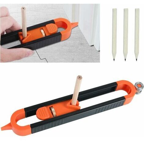 Jauge de Contour Avec Serrure, Outil de Profil Règle de Mesure Du Travail Du Bois Outils de Jauge de Duplicateur de Contour Irrégulier (1/5)