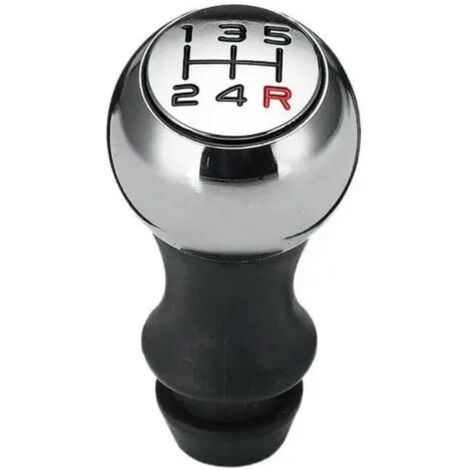 YMYNY Pommeau de Levier de 5 Vitesses Manuelle pour Voiture 206 207 3008 etc/ C2 C3 C4 Picasso Berlingo Saxo (Argent + Noir Nombre) (1/4)