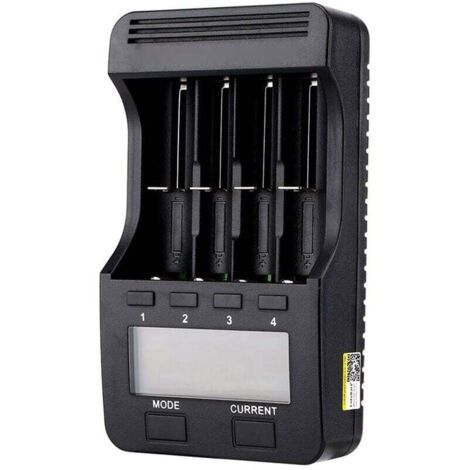 Aiperq – Chargeur de pile Liitokala Lii-500 – Écran LCD – 4 emplacements pour batteries Ni-MH Ni-Cd Li-Ion – Courants réglables jusqu'à 1000mA (1/5)