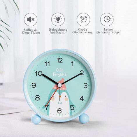 Réveil Analogique Silencieux, Sans Tic-tac Pour Chambre à Coucher, Design Rétro - Réveil - Radio Réveil