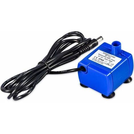 Candyse Pompe de Fontaine Chat,Pompe à eau automatique silencieuse, Pompe à Eau Submersibl (capacité 1,6 L, câble de 1,8 m inclus, compatible avec pompe à eau électrique de 12 V, bleu) (1/5)