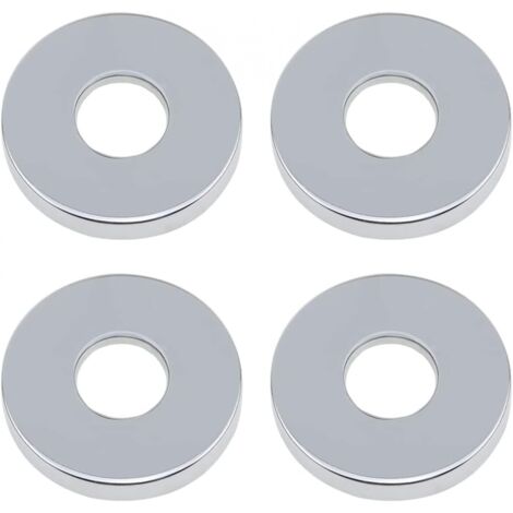 Aiperq – Rosace robinet mitigeur douche 4 pièces – Acier inoxydable chromé – Diamètre extérieur 70 mm – Pour cuisines et salles de bain