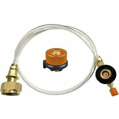 Adaptateur de Propane Tuyau de Rechange pour convertisseur de Tuyau Se connecte au Camping en Plein air Camping Cuisinière à gaz Adaptateur de Bouteille de Propane