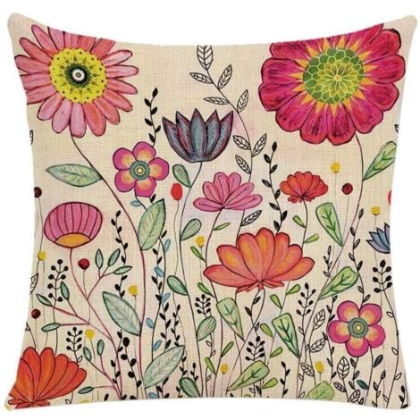Housse Coussin 45x45 Cm Canape Salon De Jardin Extérieur Décoration