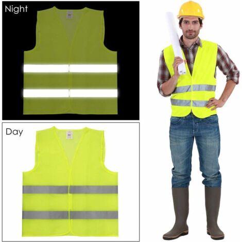Lot De Gilets Réfléchissants + Bandes – 2 Gilets, 4 Brassards, 2 Bandes De Cheville – Visibilité 360° – Pour Running, Vélo, Enfants, Chantier
