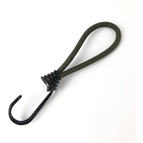 YMYNY 10 Tendeur professionnel en caoutchouc élastique avec crochet (150 mm) pour bâche, vert armée (1/5)