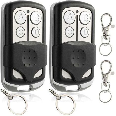 YMYNY Telecommande Universelle Portail 2 Pièces Telecommande Porte de Garage Telecommande Copieuse Bip Portail Universelle Duplicateur de Telecommande Voiture Télécommande Clonage à 4 Touches 433,92 M