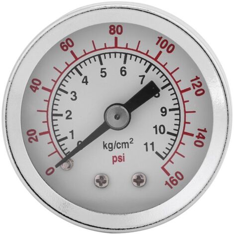 YMYNY Pressure Gauge, Pressure Gauge for Water, Oil, 0-160 PSI, 1/8" NPT Pressure Gauge for Water, Liquid Heating Oil, Air, High Precision Pressure Gauge (1/4)