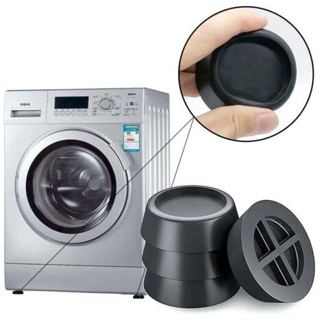 YMYNY 4 Pcs Anti-Vibration Pieds pour Machine à Laver, Noir Tapis Anti-vibration pour Machine à Laver, Patins Anti-vibrations Supports en Caoutchouc pour Sèche-Linge et Lave-linge,pour Machines à Lave (1/4)