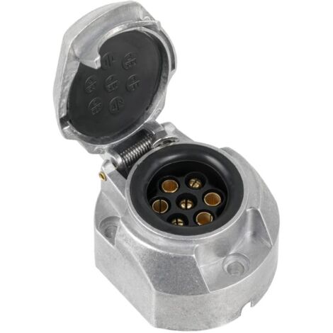YMYNY Aluminum alloy 7-pin electrical trailer socket, car light connectors for boats, RVs or other commercial vehicles (1/4)