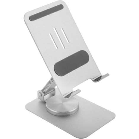 Support de téléphone portable pliable en aluminium, hauteur et angle réglables, avec coussinet en silicone, compatible avec iPhone 14, 13, 12, 11 Pro Max et Samsung (1/4)