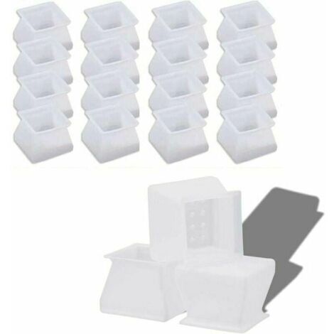 YMYNY Ensemble de 6 capuchons en silicone pour pieds de chaise - Protecteurs de pieds carrècs pour chaises et tables - Embouts de protection pour pieds de chaise et de table - Convient aux chaises (1/4)