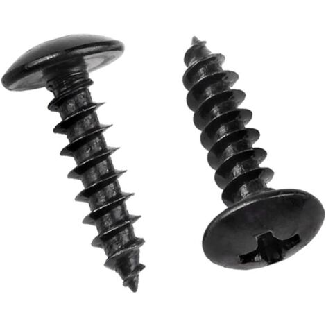 YMYNY M3 x 6mm 50pcs 304 Stainless Steel Round Head Wood Screws Phillips Mushroom Head Self Tapping Screws (1/4)