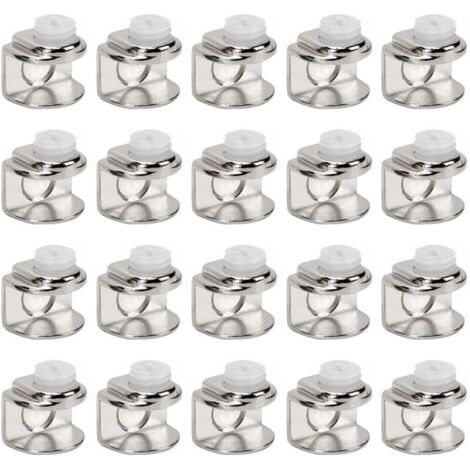 YMYNY 20pcs glass clamps, glass shelf support, adjustable brackets. The support can install glass with a thickness of 4 to 9 mm (1/4)