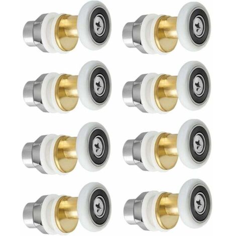 Roulette De Rechange Pour Porte Coulissante De Douche - QIQN - Blanc (1 Pièce)