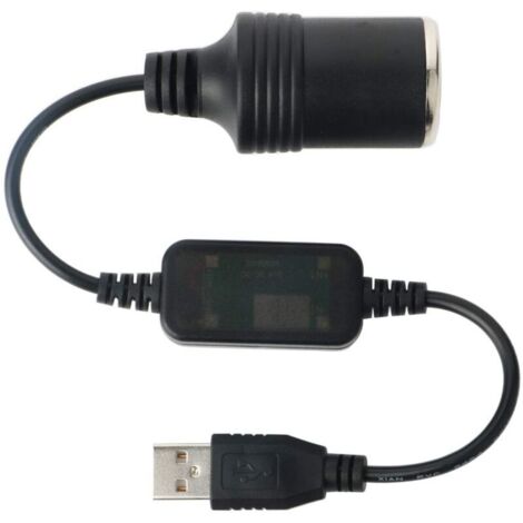 YMYNY Convertisseur de Câble USB A mâle vers Allume-cigare Femelle 12V, Voiture Femelle Convertisseur, Voiture Cigarette Allume Socket Pour GPS E-Chien (1/3)