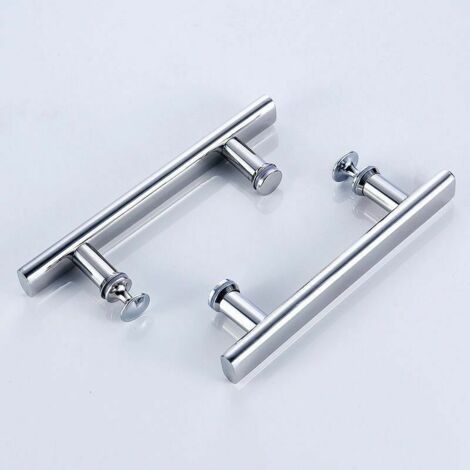 YMYNY Promotion Poignée de meuble-Lot de 2 Poignée de porte de douche chromé de 145 mm (14,5 cm), trou à trou (1/4)