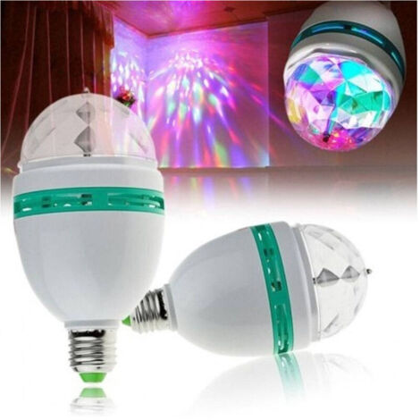 YMYNY Ampoule LED rotative E27 RGB à effets lumineux pour discothèque, fêtes de Noël - (1/4)