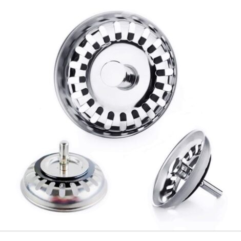 YMYNY Filtre universel en acier inoxydable pour évier de cuisine, couvercle de vidange, bouchon de vidange, remplacement de bouchon d'évier, couvercle de filtre de cuisine, récupérateur de débris alim (1/4)