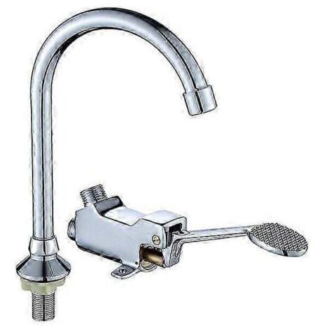 YMYNY Robinet à commande au pied pour évier de cuisine, robinet de salle de bain, mitigeur de lavabo, pied