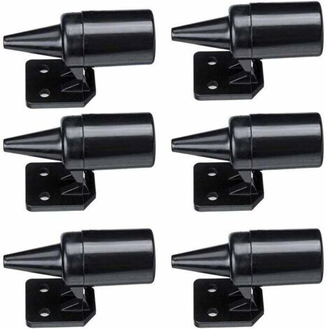 YMYNY ABS voiture animal répulsif voiture vent ultrasons animal cerf répulsif noir 6 pièces (1/4)