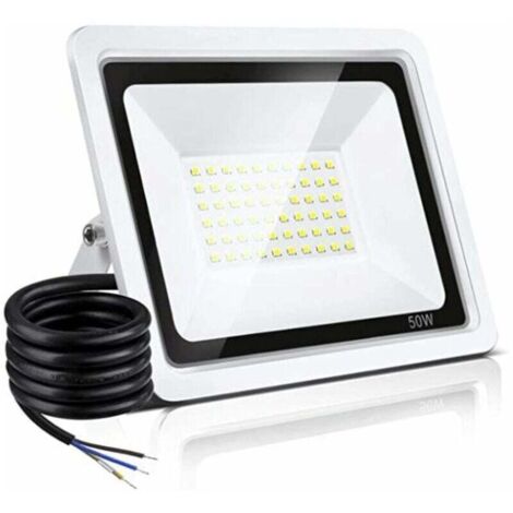 YMYNY 50W Projecteur LED Extérieur Blanc chaud, IP66 étanche Spot LED Extérieur 3000K, Super Lumineux 10000LM Blanc LED Projecteur d'extérieur pour jardin, garage, terrain de sport (1/4)