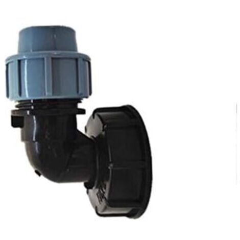 YMYNY IBC Tank Adapter S60X6 Hose Connector for IBC Water Tank 25mm Outlet Elbow (1/4)