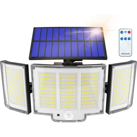 YMYNY Lampe Solaire Exterieur 1 Unité 1500lm Ip65 Capteur 270° 3 Modes Luminaire Exterieur Solaire Lampe Solaire Exterieur Puissante Éclairage Extérieur Solaire Puissant Lumière Solaire Extérieure (1/4)