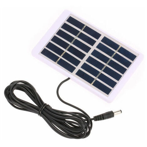 YMYNY 1.2W / 6V Chargeur Solaire Avec 5521 Sortie Dc 3M Câble Chargeur De Batterie Panneau Solaire Polycristallin, 84130Mm (1/5)