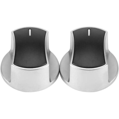 YMYNY Pack of 2 universal control knobs for gas stove, stove part, replacement rotary switch made of metal, cooking surface control lock, oven switch, new, 45° switch (1/4)