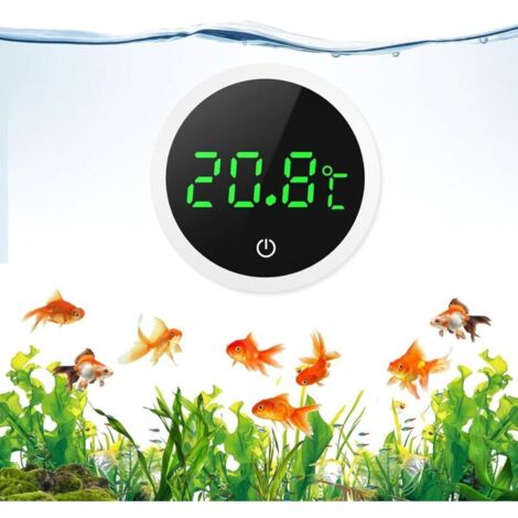YMYNY Thermomètre d'Aquarium, Thermomètre LCD Numérique d'Aquarium Haute Précision 0,1 ℃ avec Boutons Tactiles, Batterie Remplaçable pour Aquarium à Tortues et Aquarium en Verre Tropical (1/4)
