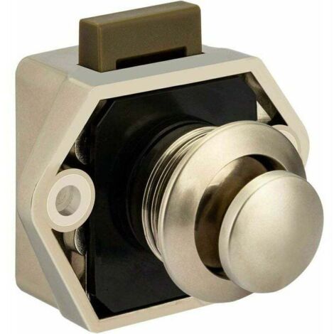 Loquet Tournant Pour Placard 50 Mm – Nickel Plaqué, Lot De 24 Avec Fixations