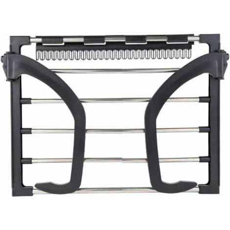 YMYNY Séchoir à Linge pour Radiateur - Portable - Tube Circulaire - Petite Taille - Noir - 32 x 40 cm - (1/4)