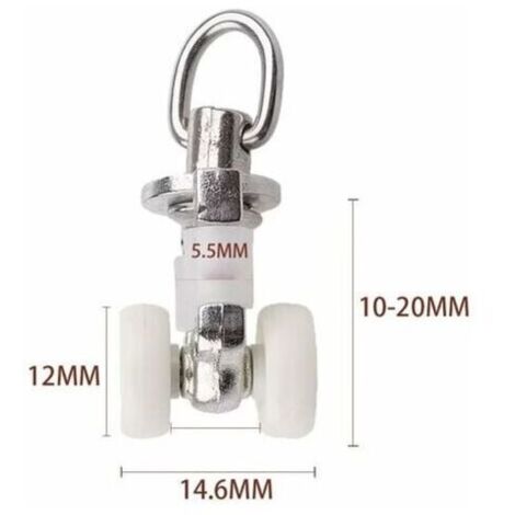 Lot De 20 Rouleaux / Planeurs De Rideau En Aluminium – Glisseurs Silencieux 26 Mm Pour Tringles, Voilages, Rideaux Et Douche
