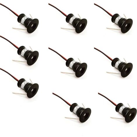 YMYNY Black 9 Pack Mini LED Spotlights 12V 1W Recessed Ceiling Spotlights for Kitchen Stairwell Cabinet Hallway DIY Lighting Warm White Cool White Showcase Wardrobe Small Ceiling IP65，3000,000，120°