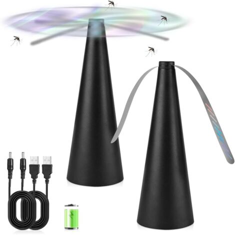 YMYNY 2 PCS Ventilateur Anti Mouche, Anti-moustiques Répulsif à Pales Répulsif à Pales sans Utiliser de Produits Chimiques pour Insecte pour Maison Dîner, Pique-Nique et Barbecue M (1/5)