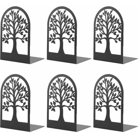 YMYNY Serre-Livre en Métal pour Livres, MSDADA Anti-Rayures Porte-Livres pour Bureau, Ecole et Maison, Séparateurs de Livres, CD, Porte-Dossier pour Bureaux(3 Paires)