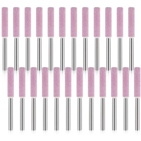 YMYNY Paquet de 24 Pierres à Aiguiser pour AffûTeuse de TronçOnneuse, Outil de Meulage de Polissage pour AffûTeuse de TronçOnneuse 3X4.8mm (1/4)