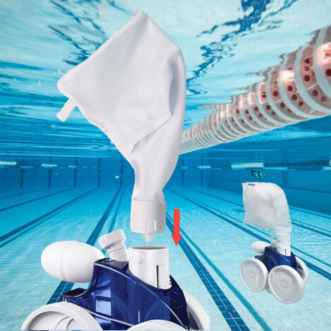 YMYNY Lot 2 sacs Compatible Polaris Pool Robot 360&380 Sac de filtre de rechange, blanc, (1/4)