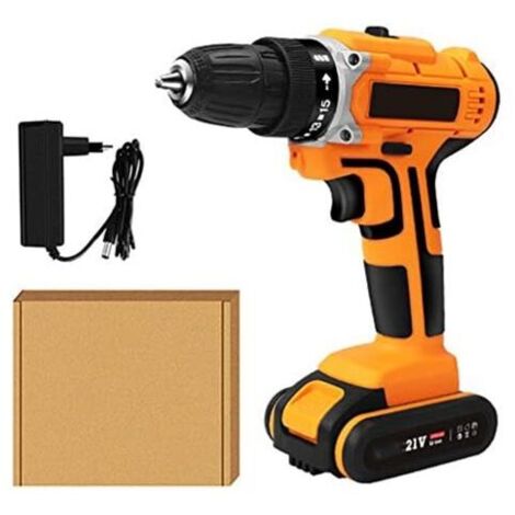 YMYNY 21V Cordless Screwdriver Drill Rechargeable Lithium Battery Waterproof Portable Electric Household Drill (1/4)