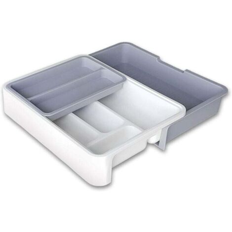 YMYNY Organisateur de tiroir de cuisine - Organisateur extensible pour couverts/porte-ustensiles et plateau à couverts (1/4)