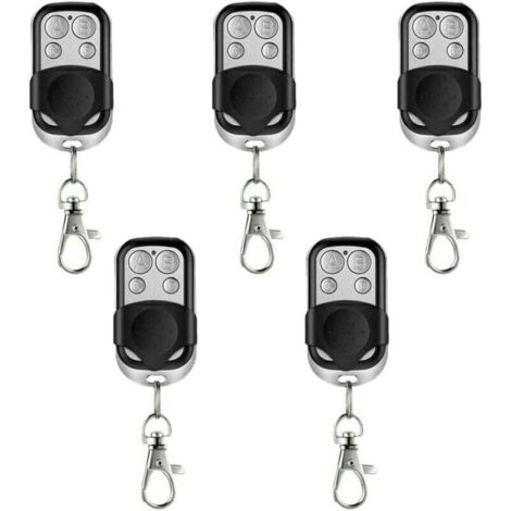 YMYNY Lot de 5 télécommandes universelles Auto-apprenantes pour Portail Automatique et Garage fréquence 433,92 MHz avec Code Fixe avec Batterie Incluse (1/4)