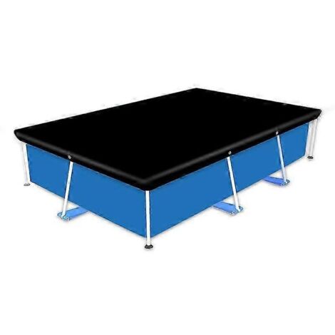 YMYNY Couverture de piscine ronde 259 x 170 cm, couverture d'hiver pour piscine hors sol, couverture de piscine pliable et étanche, étanche à l'eau et à la poussière (noir) (1/4)