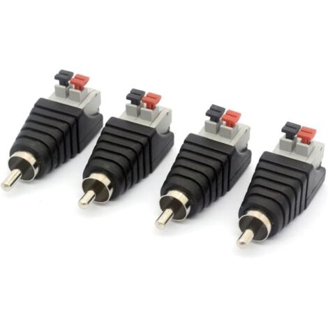 YMYNY CCTV Camera Power Connector for Audio Video Speaker, RCA Male to AV-2 Male (1/4)