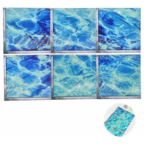 YMYNY 6pcs Auto-adhésif Antidérapant Autocollants pour Baignoires Grands Stickers Salle de Bain Antidérapants Douche Baignoire carrés piscine modèle (1/4)