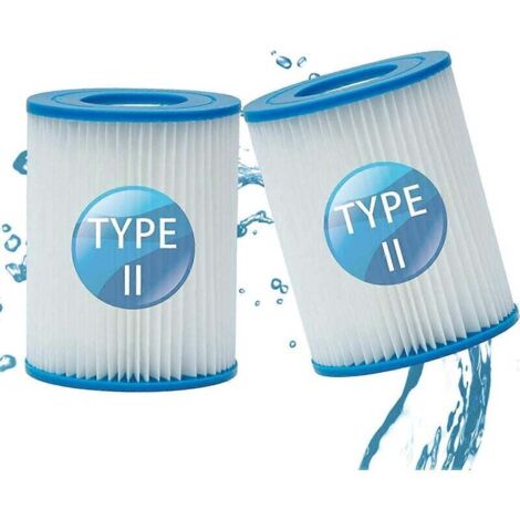 YMYNY Filtre de piscine gonflable Bestway Type II, cartouche lavable et réutilisable, 10,6 x 13,6 cm (2 pièces) (1/4)
