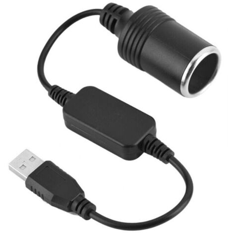 YMYNY Convertisseur d'adaptateur d'allume-Cigare Port USB vers câble Adaptateur de convertisseur de Prise Allume-Cigare 12V pour enregistreur de conduite, chien électronique (1/4)