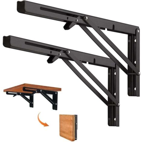 YMYNY 2 étagères pliables de 400 mm avec une capacité de charge de 80 kg. (1/4)