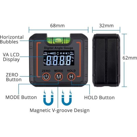 YMYNY Professional Digital LCD Inclinometer With High Precision ymyny-professional-digital-lcd-inclinometer-with-high-precision