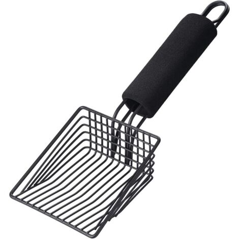 YMYNY P à litière en métal pour chat – P profonde à tamisage rapide avec poignée confortable, conçue pour les propriétaires de plusieurs chats. (1/4)